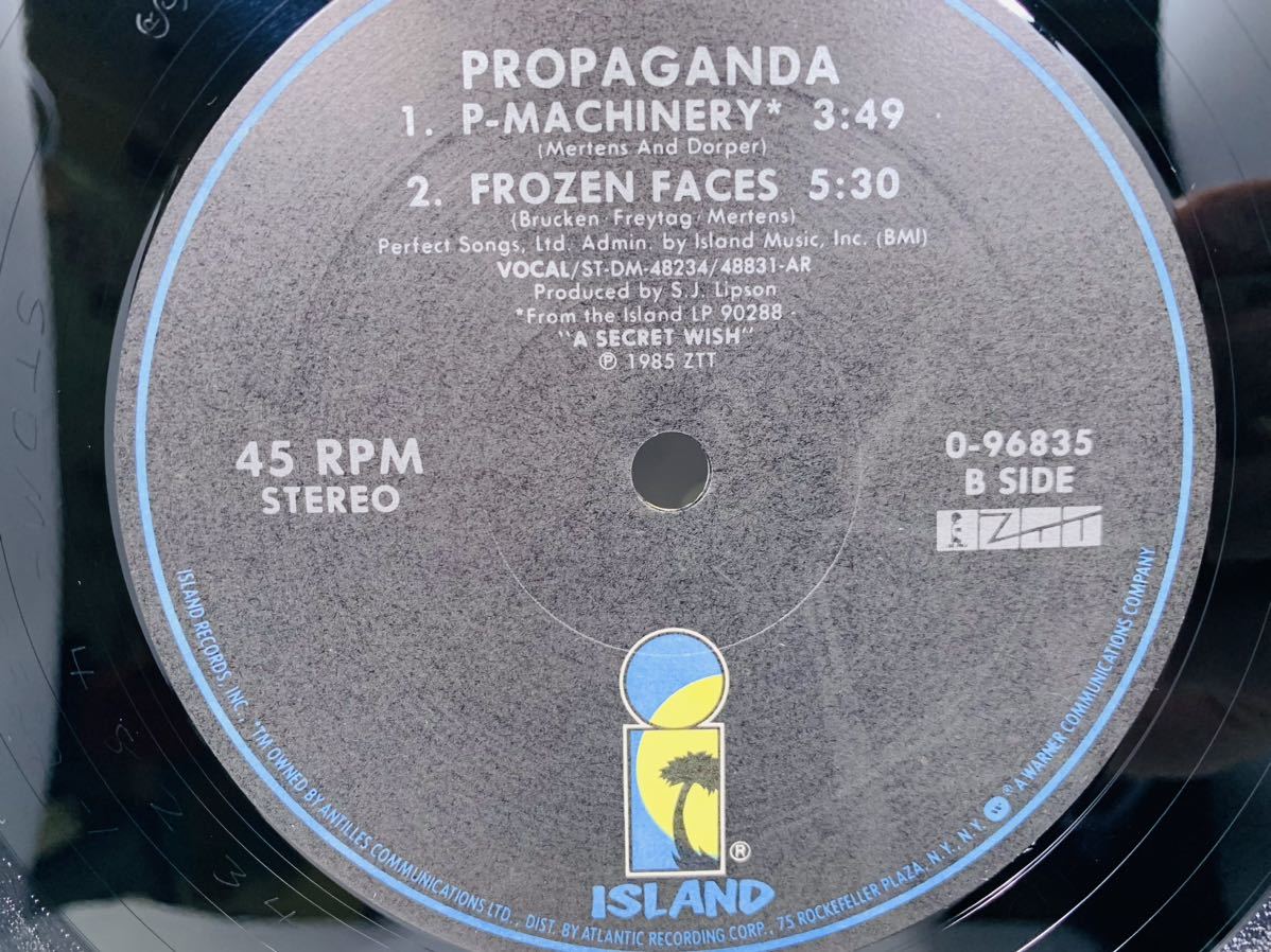 【まとめ発送可!!】PROPAGANDA MACHINERY プロパガンダ マシナリー 0-96835 ISLAND RECORDS INC レコード盤 レコード 盤の画像4