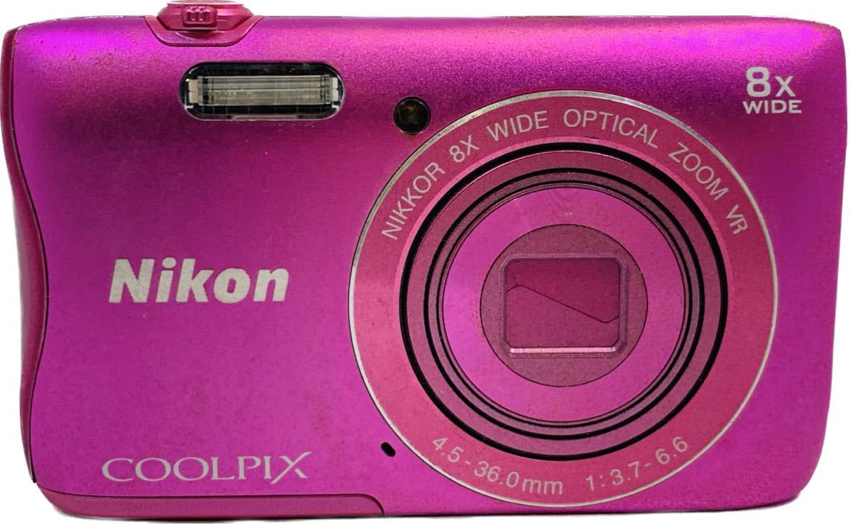 Nikon ニコン COOLPIX S3700 コンパクトデジタルカメラ 8x WID 4.5-36.0mm 1:3.7-6.6 ピンク 光学8倍ズーム 22061362_画像2