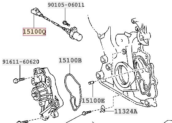 純正品 トヨタ アルテッツァ GXE1#/JCE1#クランク ポジション センサー クランク角センサー_画像2