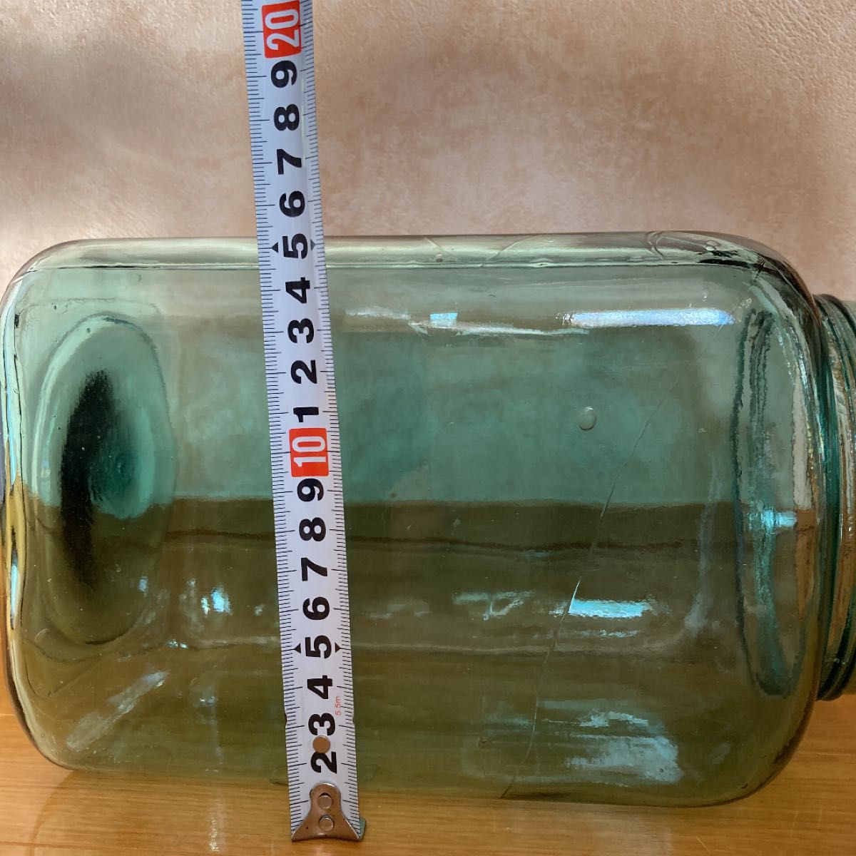 アンティーク　駄菓子屋　青　ガラス瓶　容器　昭和レトロ  菓子瓶  ビンテージ　ヴィンテージ