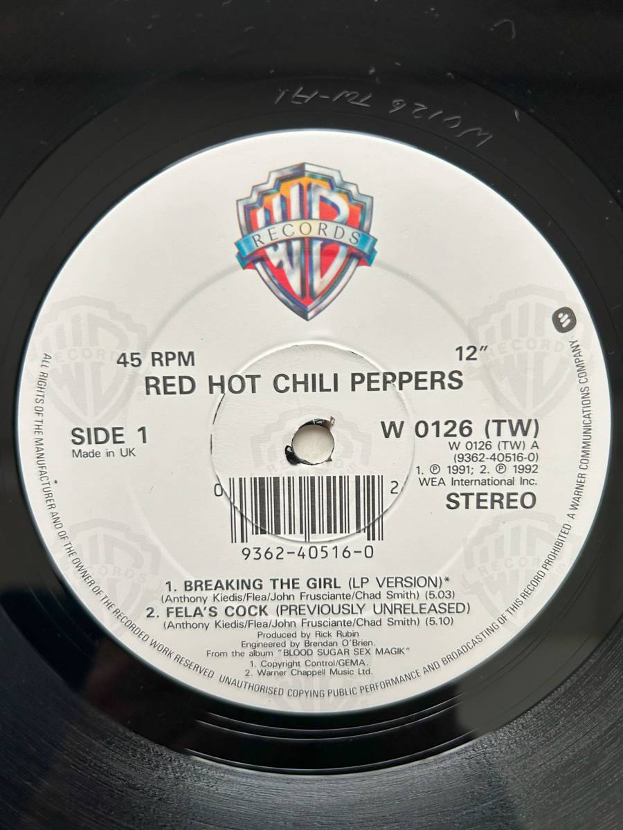 希少１２inch「 レッド・ホット・チリ・ペッパーズ（ RED HOT CHILI PEPPERS ） / BREAKING THE GIRL 」_画像7