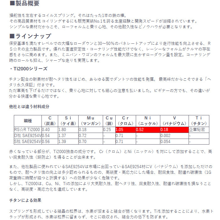 RS-R Ti2000ダウンサス ステージア NM35/PNM35 代引送料無料(沖縄・離島除く)_画像2