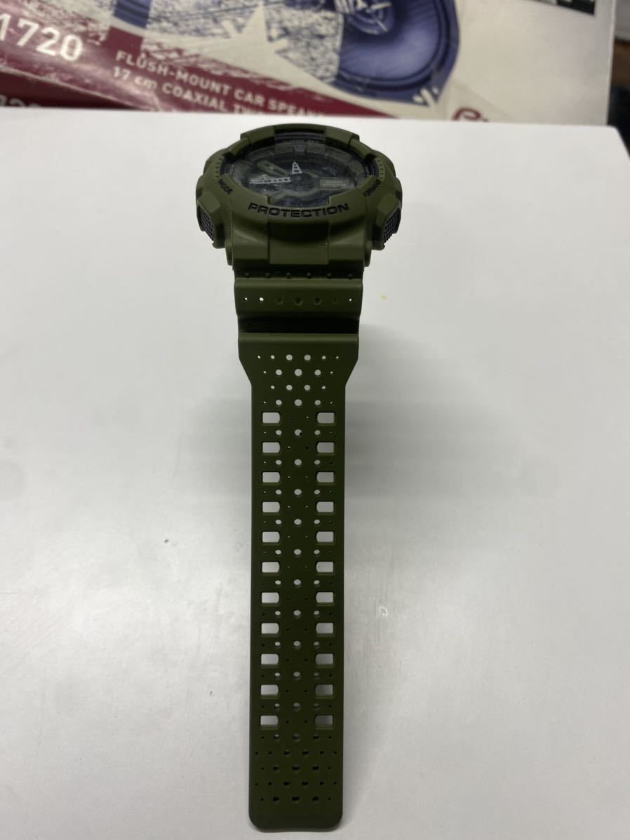 (G27)マニア必見！★CASIO　カシオ　G-SHOCK　5146　GA-110LP★ジーショック　緑黒　腕時計　アナデジ★少し使用感あり！　動作未確認_画像2