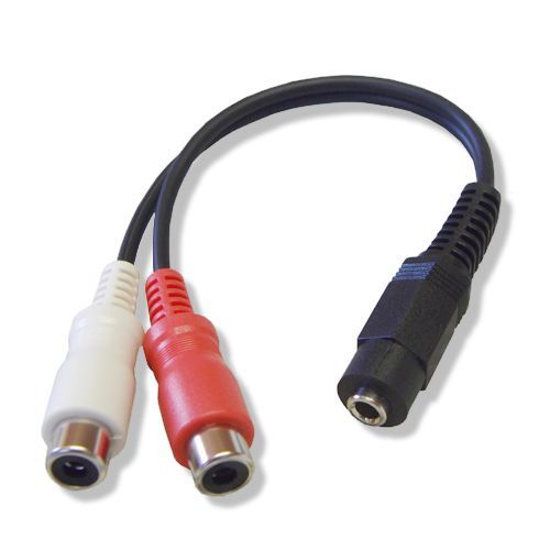 3.5mm stereo Mini plug ( female ) RCA×2( red * white )( female ) cable 10cm VM-4029