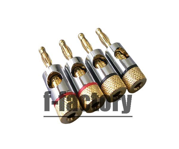  Fuji parts speaker cable . banana plug correspondence speaker . conversion side connection banana plug 1SET 4 pcs insertion .BA-774