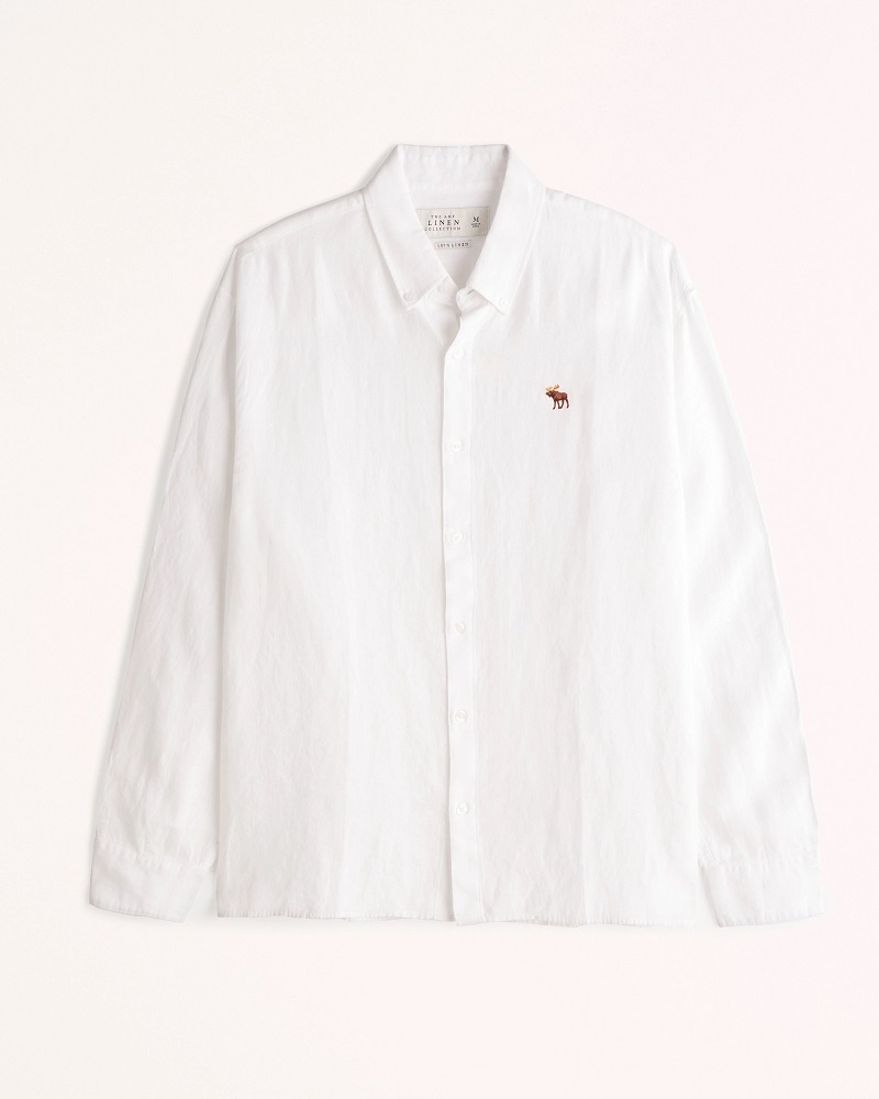 Abercrombie & Fitch Abercrombie&Fitchlinen рубашка yx01 белый 