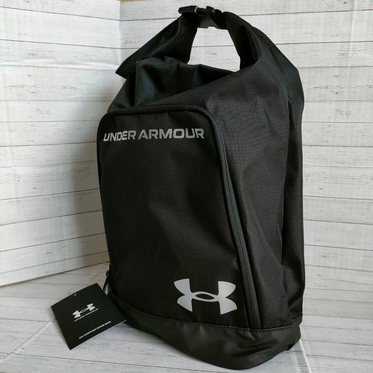 【ブラック】アンダーアーマー　UNDER ARMOUR　シューズバック　シューズケース　ジム　ダンス　トレーニング　スポーツ　