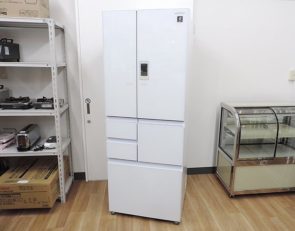 シャープ 冷蔵庫 プラズマクラスター SJ-AF50G-W 2020年製 502L ホワイト 6ドア 観音開き 自動製氷 大型 冷凍庫 大冷 SHARP 札幌発 2035583
