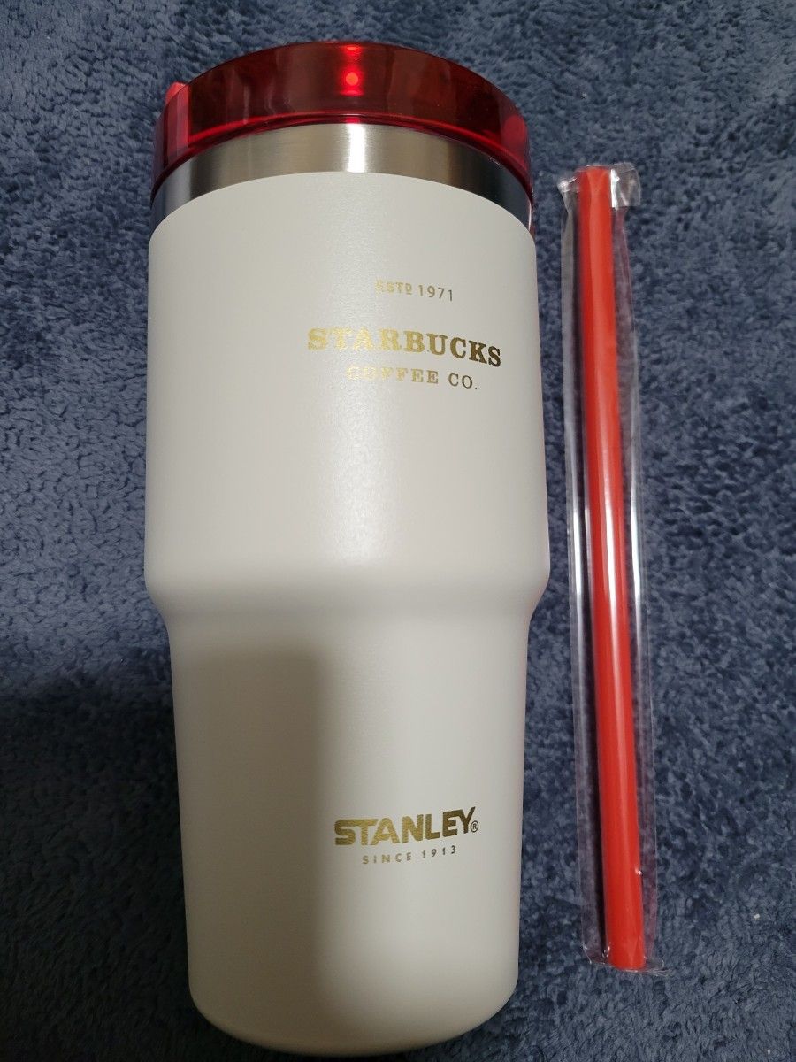 【新品】スターバックス タンブラー　アイボリー　スタンレー　水筒 ピンク ステンレス タンブラーステンレスボトル スタバ 水筒ST