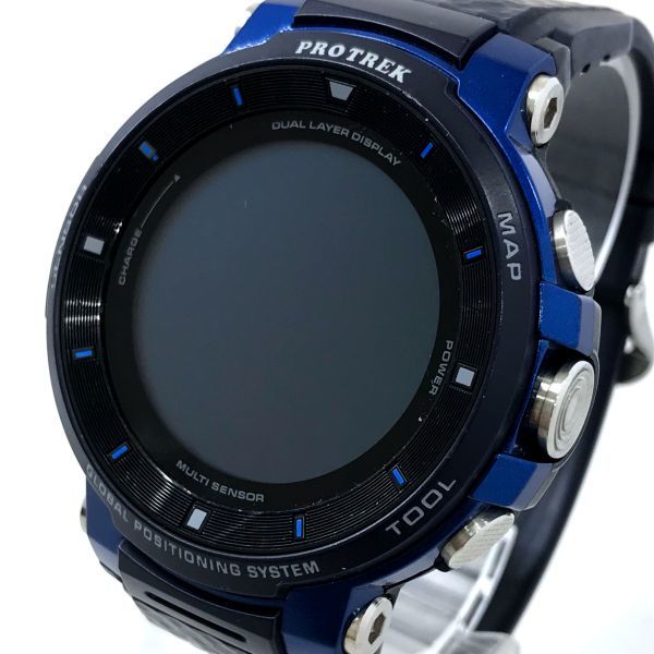 CASIO カシオ PROTREK Smart プロトレック スマート 腕時計 WSD-F30-BU 充電式 スマートウォッチ デジタル Bluetooth 動作確認済み_画像1
