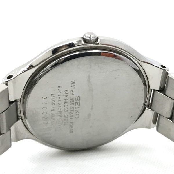美品 SEIKO セイコー DOLCE ドルチェ 腕時計 8J41-0A10 クオーツ ラウンド シルバー コレクション コレクター 新品電池交換済 動作確認済_画像5