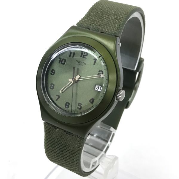 Swatch スウォッチ IRONY アイロニー GREEN EFFECT グリーン イフェクト 腕時計 クオーツ コレクション コレクター シンプル カレンダー_画像2