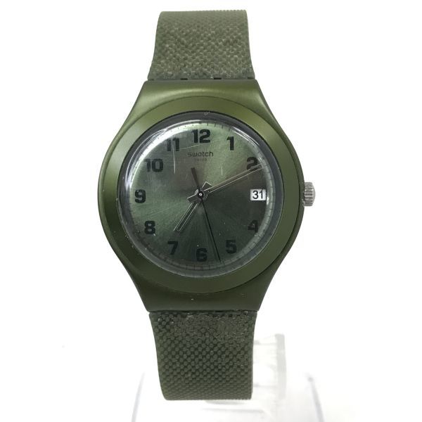 Swatch スウォッチ IRONY アイロニー GREEN EFFECT グリーン イフェクト 腕時計 クオーツ コレクション コレクター シンプル カレンダー_画像3