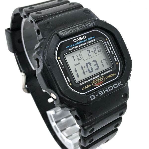 CASIO カシオ G-SHOCK ジーショック 腕時計 DW-5600E-1 クオーツ デジタル スクエア ブラック カレンダー コレクション 動作確認済み_画像4