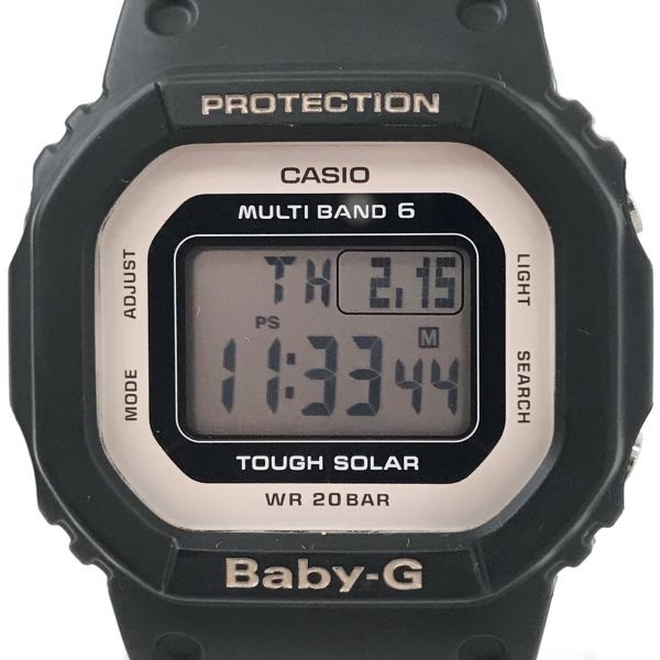 新品 CASIO カシオ Baby-G ベビーG 腕時計 BGD-5000-1B 電波ソーラー タフソーラー マルチバンド6 デジタル 四角 スクエア 動作確認済_画像1