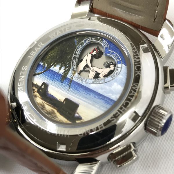 新品 J.HARRISON ジョンハリソン 腕時計 JH-044WB 機械式 手巻き 個性的 からくり セクシー ギミック おもしろ 面白い ビーチ コレクション_画像6
