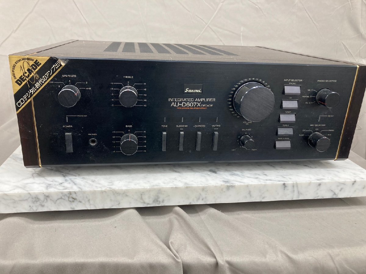 T6560＊【ジャンク】SANSUI サンスイ AU-D607X DECADE プリメインアンプ_画像2