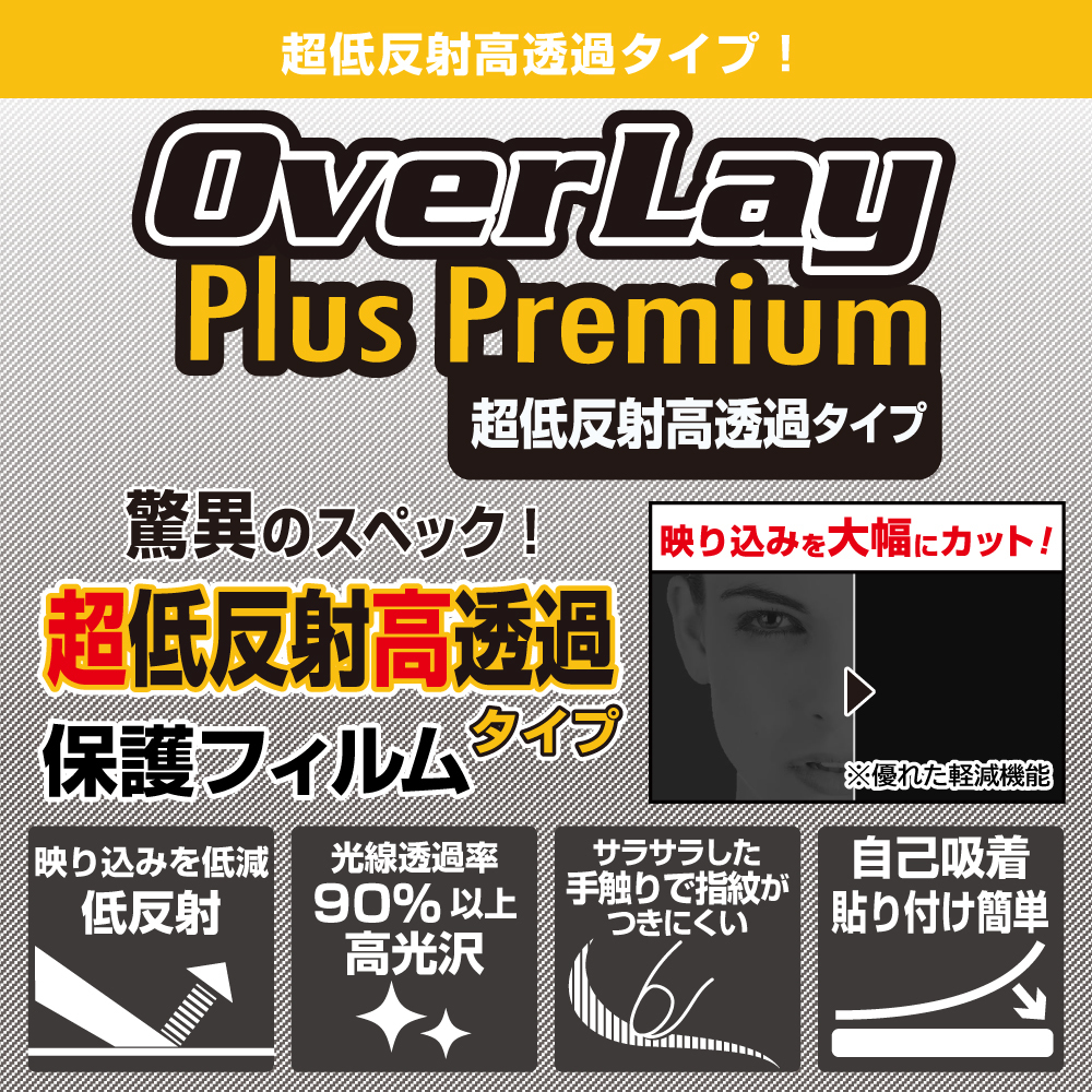 URVOLAX スマートドライブミラー UR11X 保護 フィルム OverLay Plus Premium 液晶保護 アンチグレア 反射防止 高透過 指紋防止_画像2