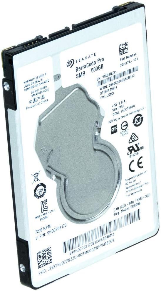 Seagate2.5インチ500GB HDD 7mm厚製品 7200rpm 128MBのキャッシュ搭載 ハロゲン・フリー対応 RoHS準拠対応 ノートPC・モバイルストレージ_画像1