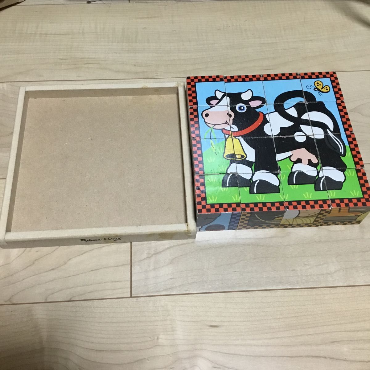 メリッサ&ダグ  Farm Cube Puzzle ファームキューブパズル　6面　木製パズル