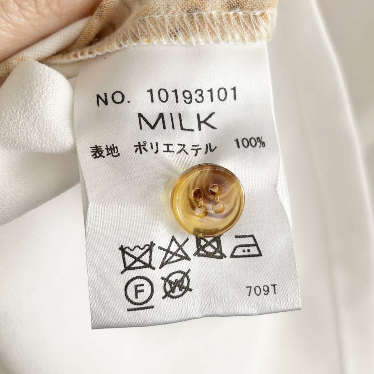 MILK ミルク ビスケット柄 ボタンダウン ブラウス フリル_画像7