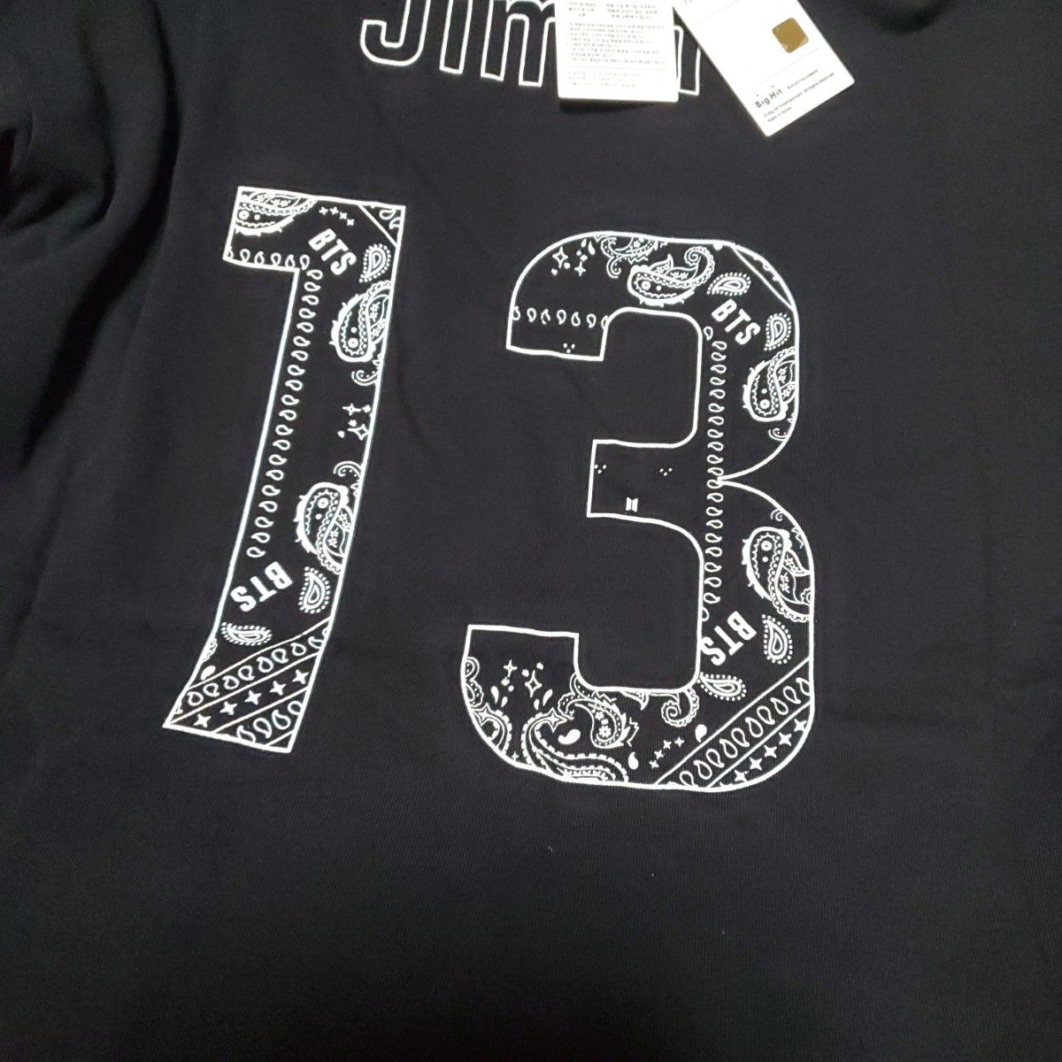 BTS 公式　タグ付き未使用　TEAM BTS Tシャツ ジミン JIMIN　XLサイズ BLACKSWANソックスおまけ