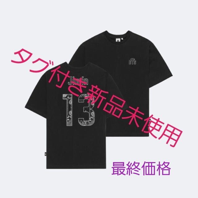 BTS 公式　タグ付き未使用　TEAM BTS Tシャツ ジミン JIMIN　XLサイズ BLACKSWANソックスおまけ