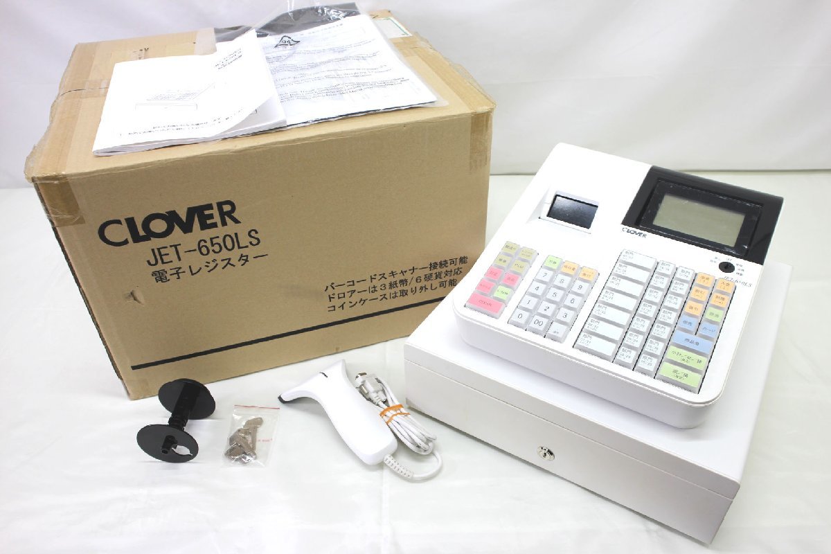 ＜中古品＞※欠品あり CLOVER クローバー電子 電子レジスター JET-650LS（11623102316964DJ）_画像1