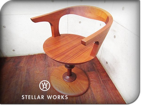 新品/未使用品/STELLAR WORKS/ステラワークス/高級/FLYMEe取扱い/Donna chair/ドナチェア/鄭秀和/サペリ材/アームチェア/192,500円/ft8541k_画像1