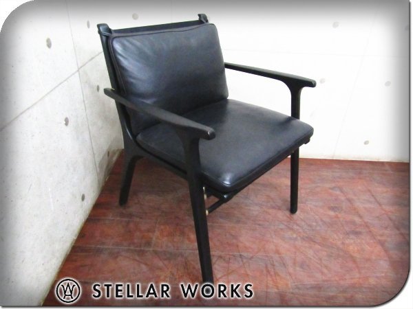 展示品/未使用品/STELLAR WORKS/FLYMEe取扱い/Ren Lounge Chair small/レン/Space Copenhagen/アッシュ材/100%革/チェア/366,300円/ft8616k