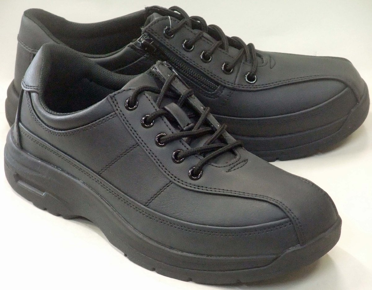  бесплатная доставка Asics коммерческое предприятие te расческа -TM-3016 удобный прогулочные туфли черный 28.0cm широкий 4E casual . скользить подошва застежка-молния есть джентльмен обувь 