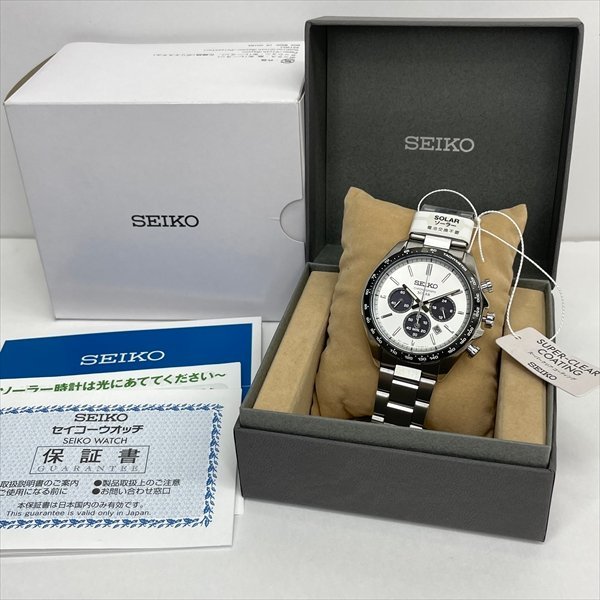 SEIKO セイコー セレクション V175-0FA0 SBPY165 メンズ腕時計 ソーラー クロノグラフ シルバー文字盤 箱付き 稼働品 未使用保管品 新品_画像1