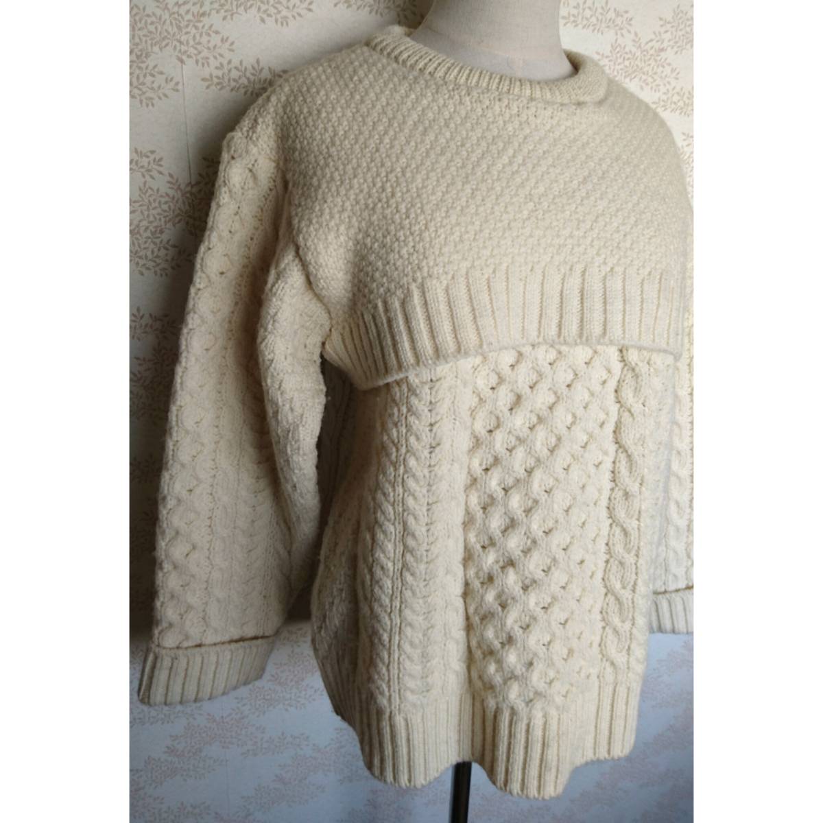 ROSEBUD ROSE BUD Rose Bud cable knitted Alain knitted vintage fisherman Vintage knitted sweater Fisherman old clothes 