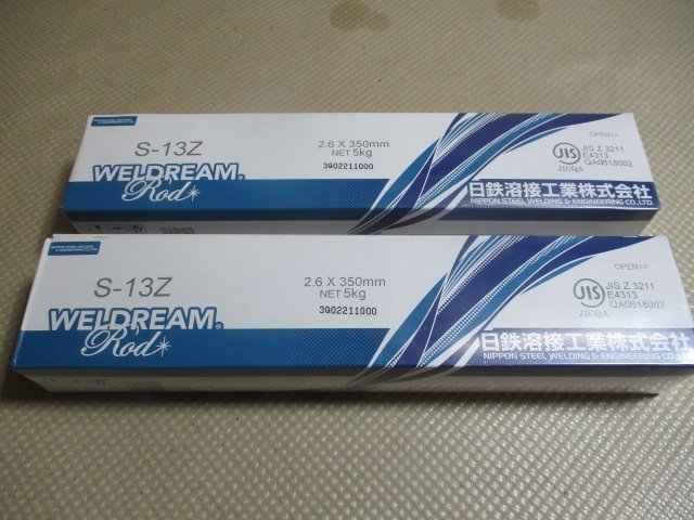 新品未使用品　日鉄溶接工業　WELDREAM ROD　溶接棒　S-13Z　2.6×350ｍｍ　5kg×２点　て-12_画像1