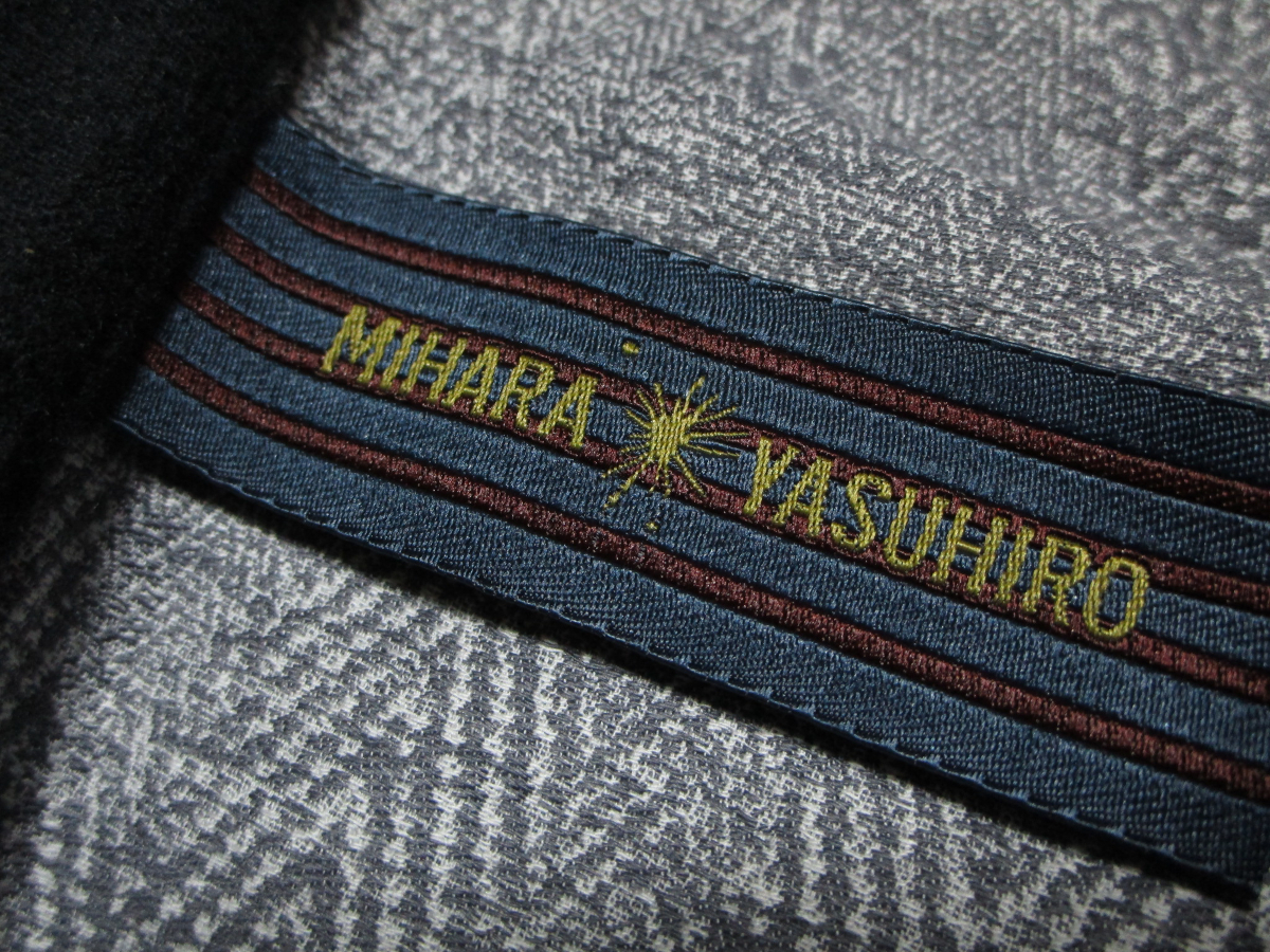 【MIHARA YASUHIRO】 ヘリンボーン　長袖ボタンダウンシャツ　ヘザーグレー　46（M） コットン　日本製　ミハラヤスヒロ _画像6