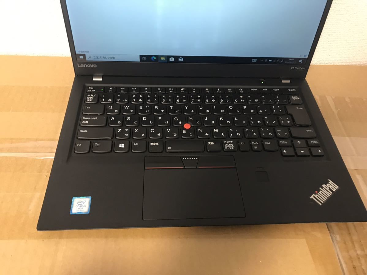 155 Lenovo ThinkPad X1 Carbon 5th Gen Core i5 7300U 2.6GHz/8GB/256GB(SSD)/14W/FHD(1920x1080)/_画像4