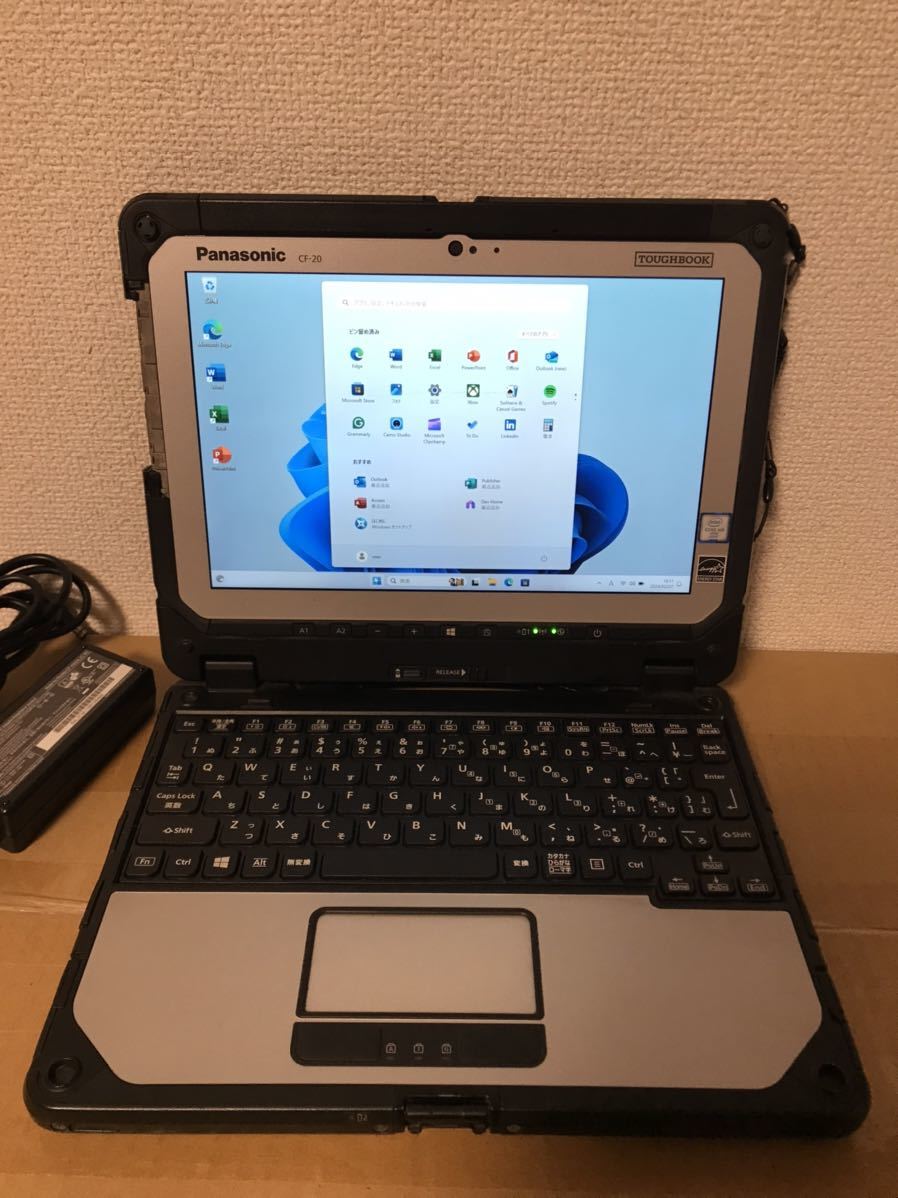 Panasonic TOUGHBOOK CF-20-1 Core m5-6Y57 CPU1.10GHzタッチパネル 128GB使用時間3750_画像1