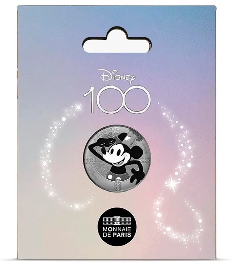 2023 フランス ディズニー100周年 ミッキーマウス パリ造幣局発行カラーメダル_画像1