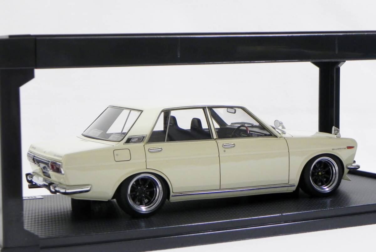 IG 0618 1/18 ダットサン ブルーバード SSS ホワイト 4Dr RSワタナベ RECARO イグニッションモデル Datsun Bluebird SSS (510) White _画像3