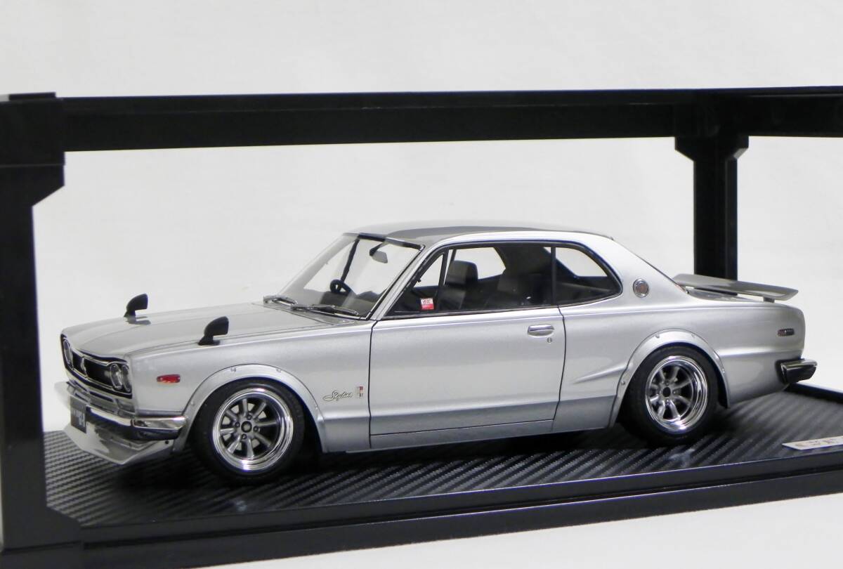 IG 1/18 日産 スカイライン 2000 GT-R KPGC10 シルバー RSワタナベ カスタム ハコスカ Nissan Skyline イグニッションモデル_画像2