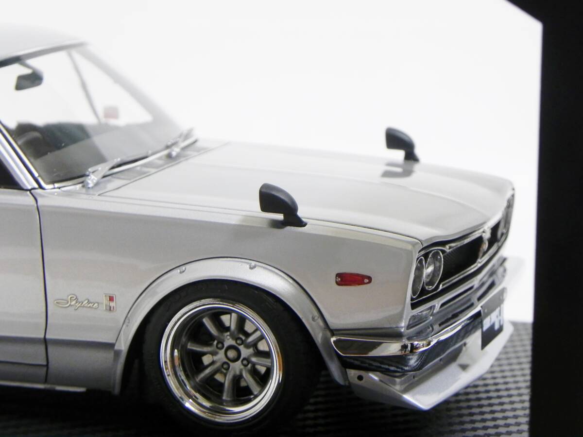 IG 1/18 日産 スカイライン 2000 GT-R KPGC10 シルバー RSワタナベ カスタム ハコスカ Nissan Skyline イグニッションモデル_画像6