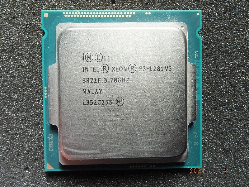 Intel Xeon E3-1281 v3 3.7GHz[4コア8スレッド TurboBoost 4.1GHz LGA1150 SR21F] Haswell 動作確認済_画像1