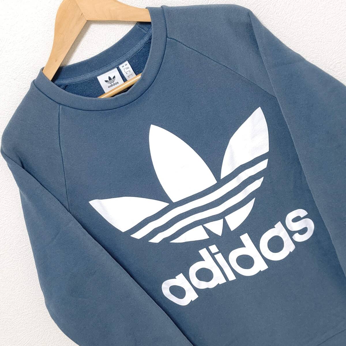 お得!!【まとめ売り】スウェット トレーナー 5着セット adidas アディダス オリジナルス デカロゴ スポーツ 古着 メンズ サイズL/SW-100j_画像4