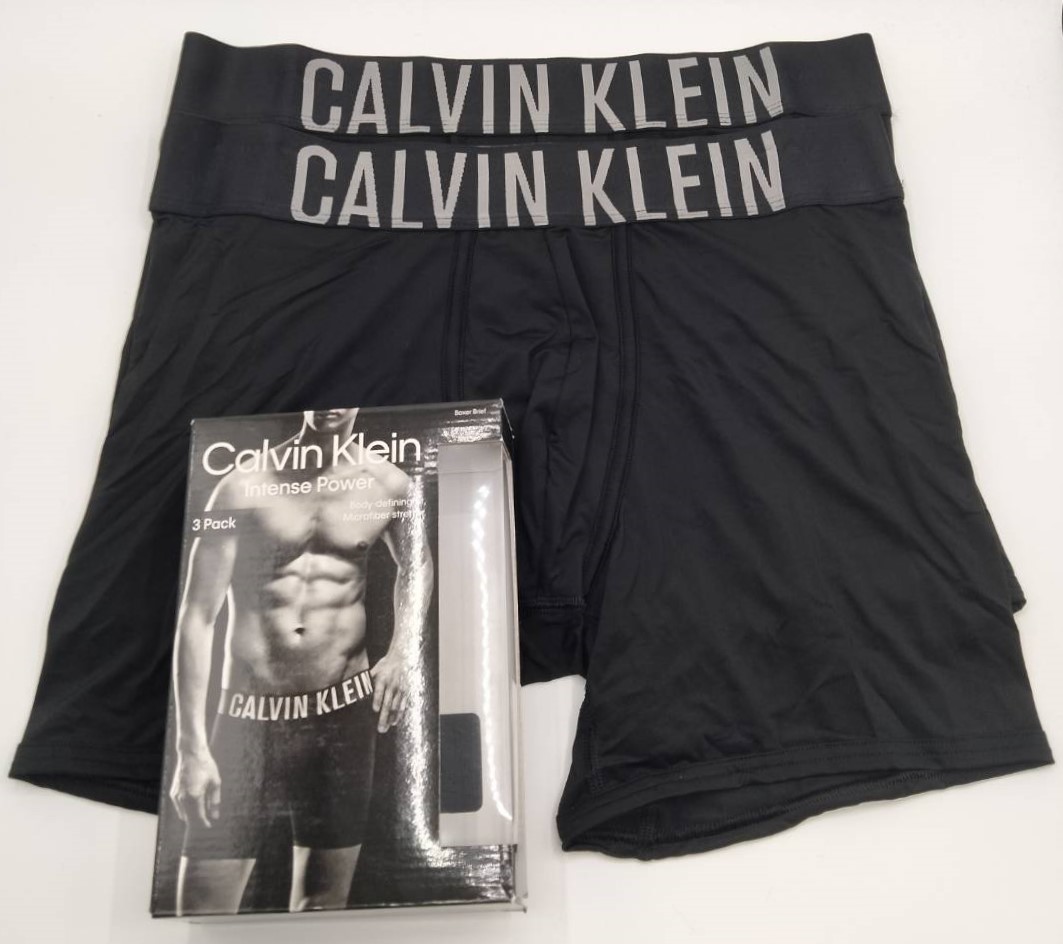 【Sサイズ】Calvin Klein(カルバンクライン) ボクサーブリーフ ブラック 2枚セット メンズボクサーパンツ NB2594_画像1