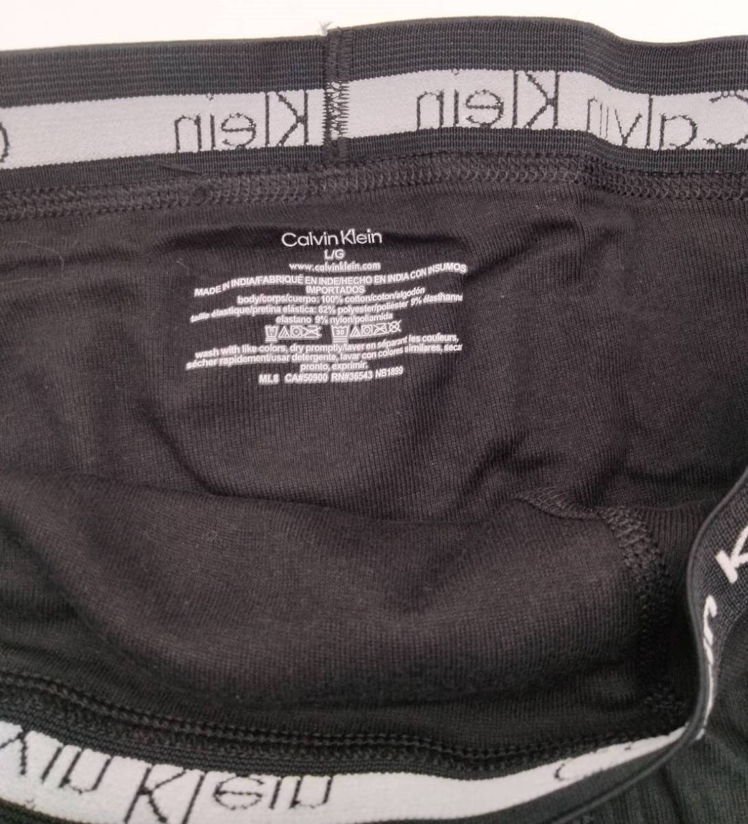 【Lサイズ】Calvin Klein(カルバンクライン) ボクサーブリーフ ブラック 1枚 100％コットン メンズボクサーパンツ 男性下着 NB1899