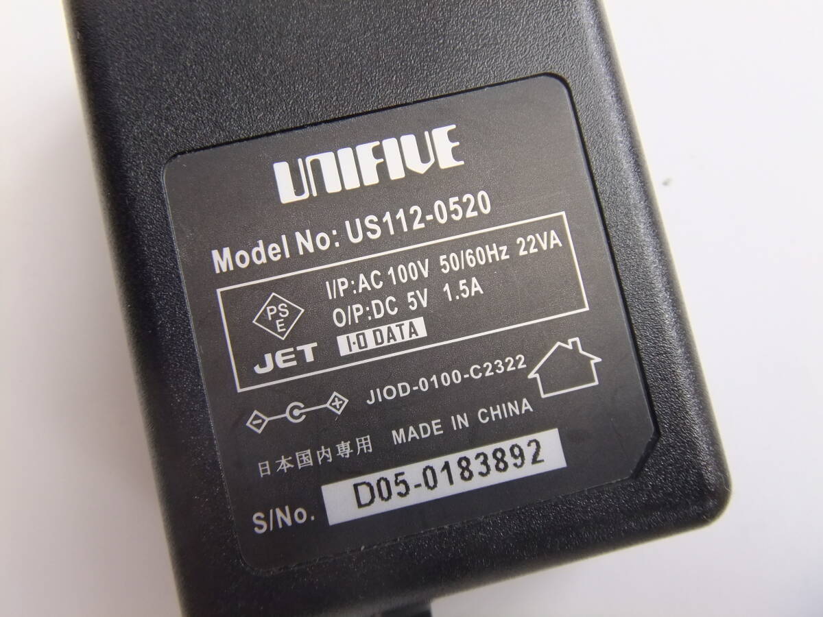 UNIFIVE I-O DATA AC адаптер US112-0520
