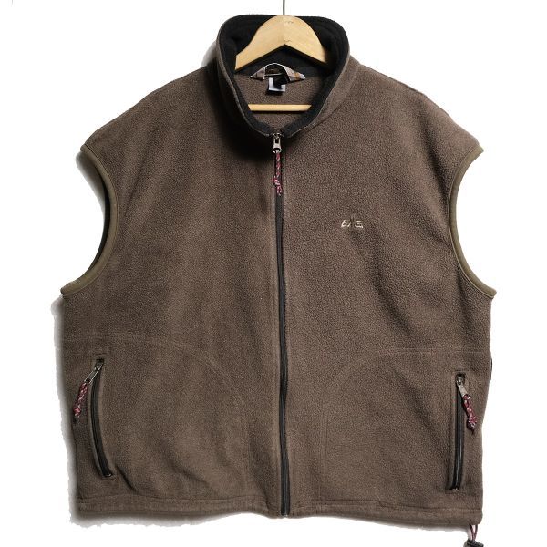 【コンビニ受取対応商品】 EMS USA製 90's フリース ブラウン (XL) 茶系×黒 ベスト フリース