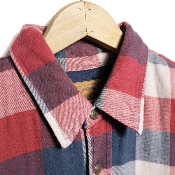 90's JCペニー セントジョンズベイ ブロックチェック 中綿 ネルシャツ (L) 90年代 オールド 旧タグ 中綿フランネル シャツジャケット Y2K_画像5
