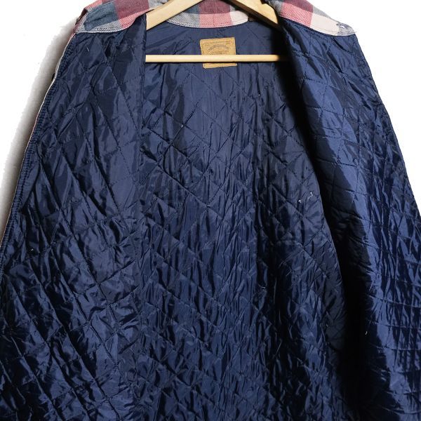 90's JCペニー セントジョンズベイ ブロックチェック 中綿 ネルシャツ (L) 90年代 オールド 旧タグ 中綿フランネル シャツジャケット Y2K_画像6