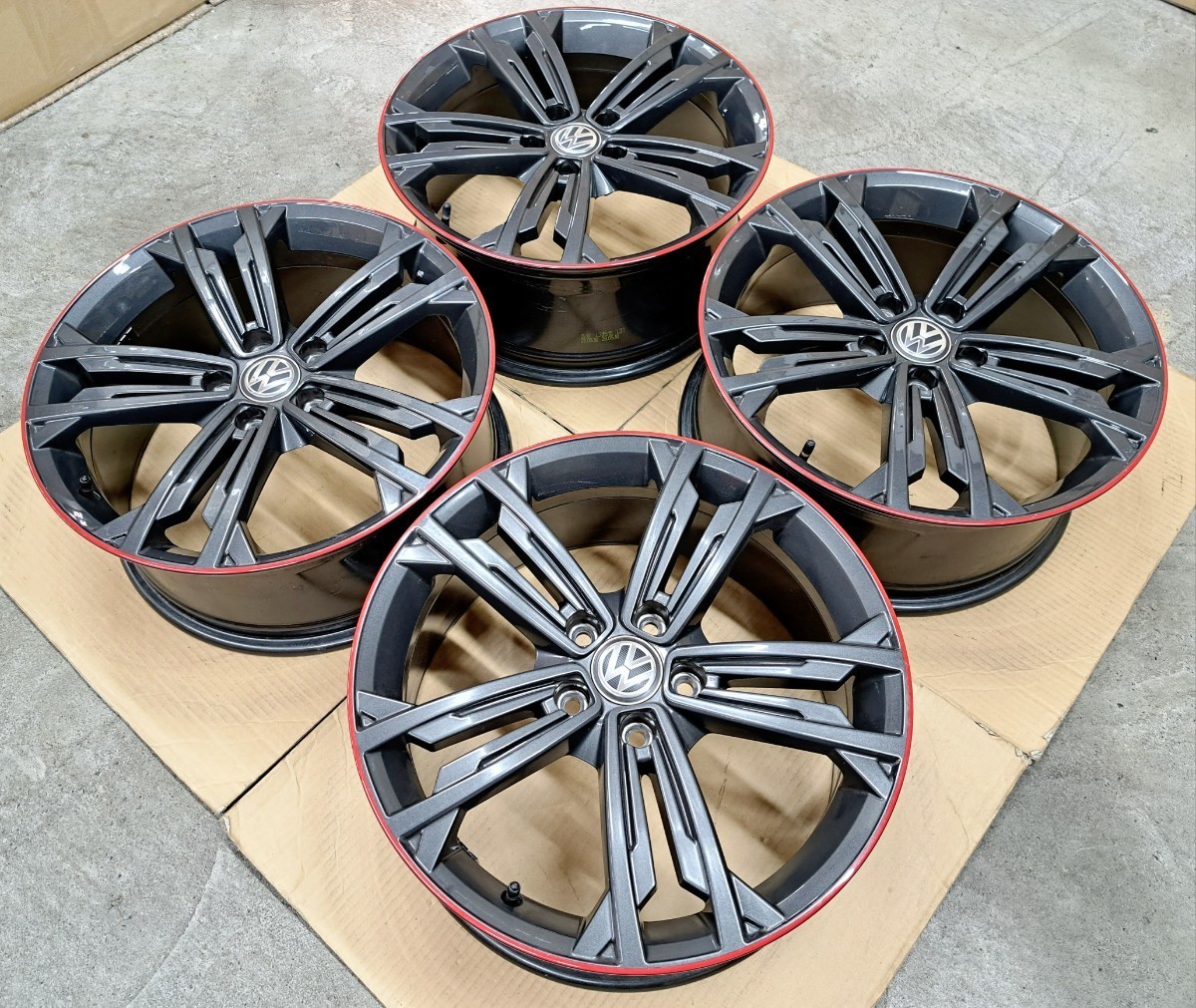 [ finest quality goods ] Volkswagen Golf 7 GTI dynamic last special edition original wheel 4 pcs set 7.5J 18 -inch 112-5H considerably clean 